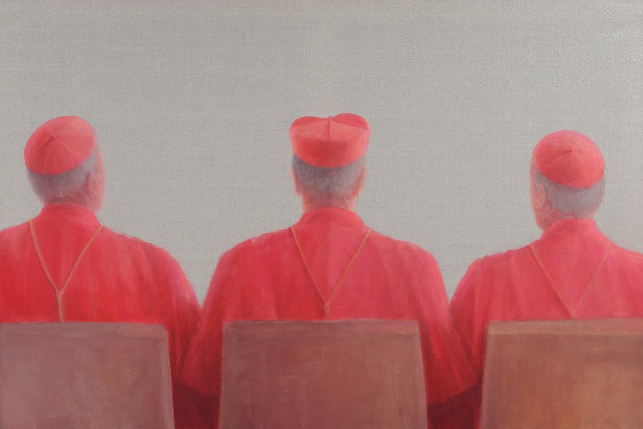 Três Cardeais II, 2012 (acrílico sobre tela) de Lincoln Seligman