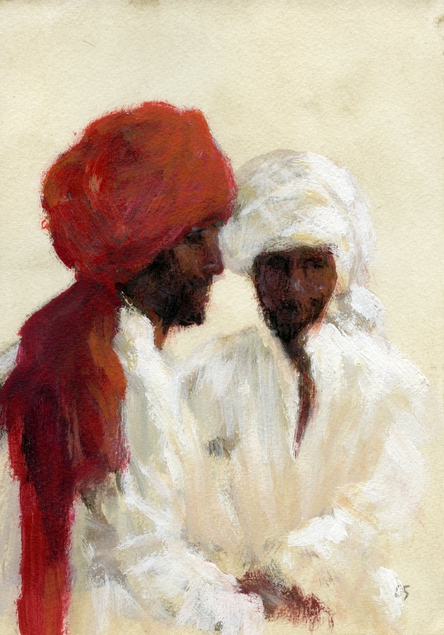 Dois imãs (acrílico sobre papel) de Lincoln Seligman