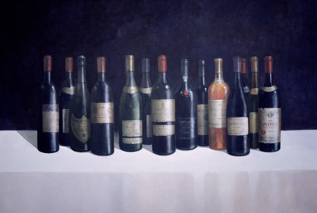 Winescape, 1998 (acrílico a bordo) de Lincoln Seligman