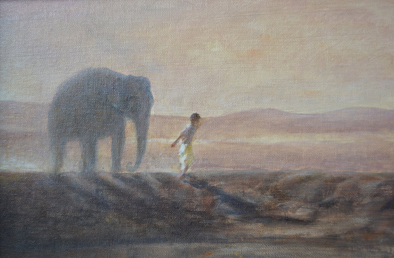 Rapaz e Elefante de Lincoln Seligman