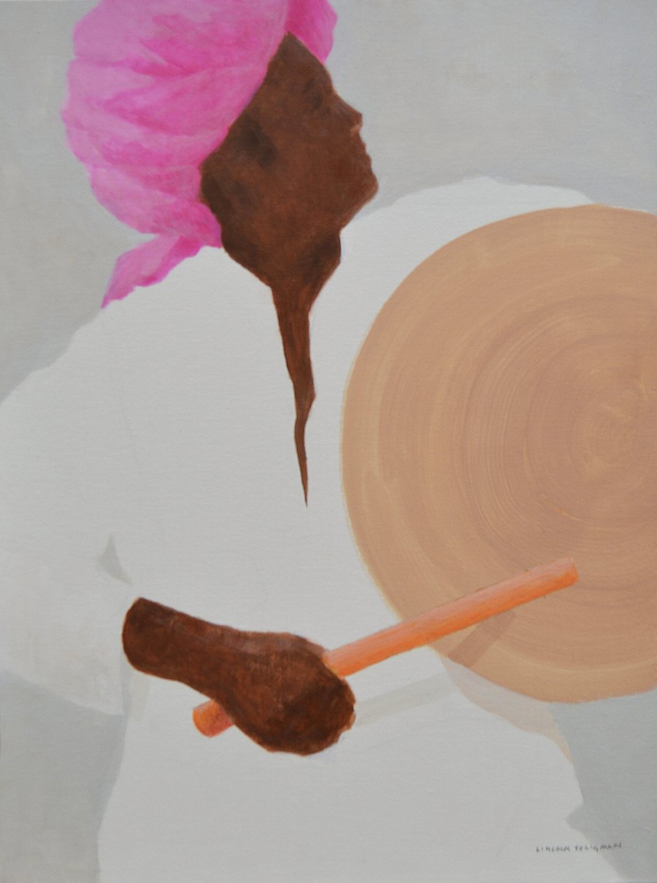 Baterista, turbante rosa de Lincoln Seligman