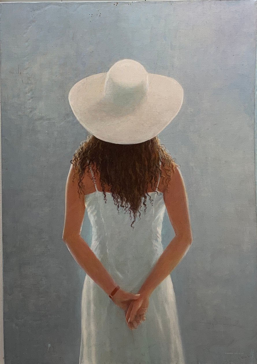 Garota Backview (óleo sobre tela) de Lincoln Seligman