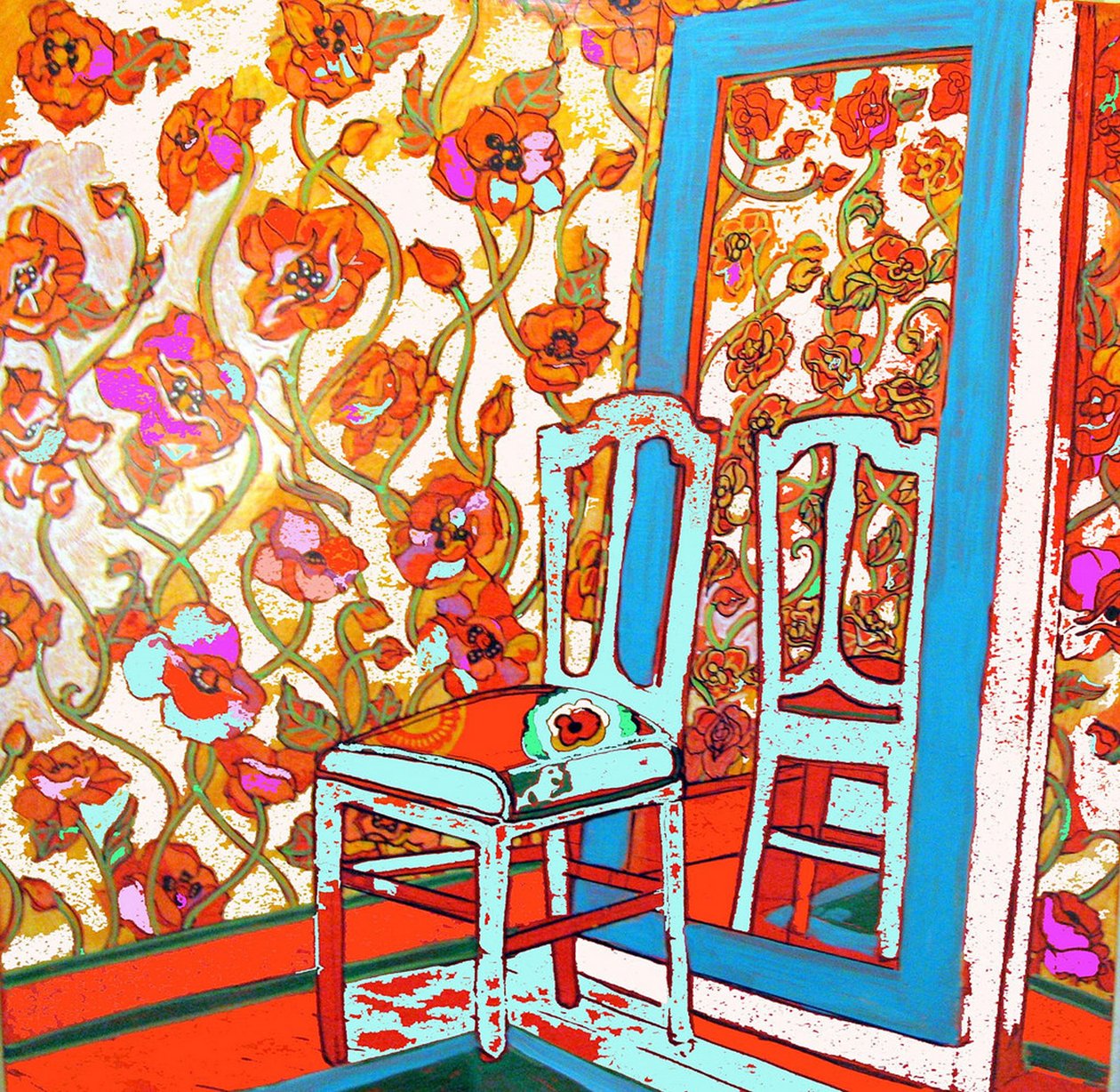 Cadeira e espelho, 2014 (técnica mista) de linda arthurs