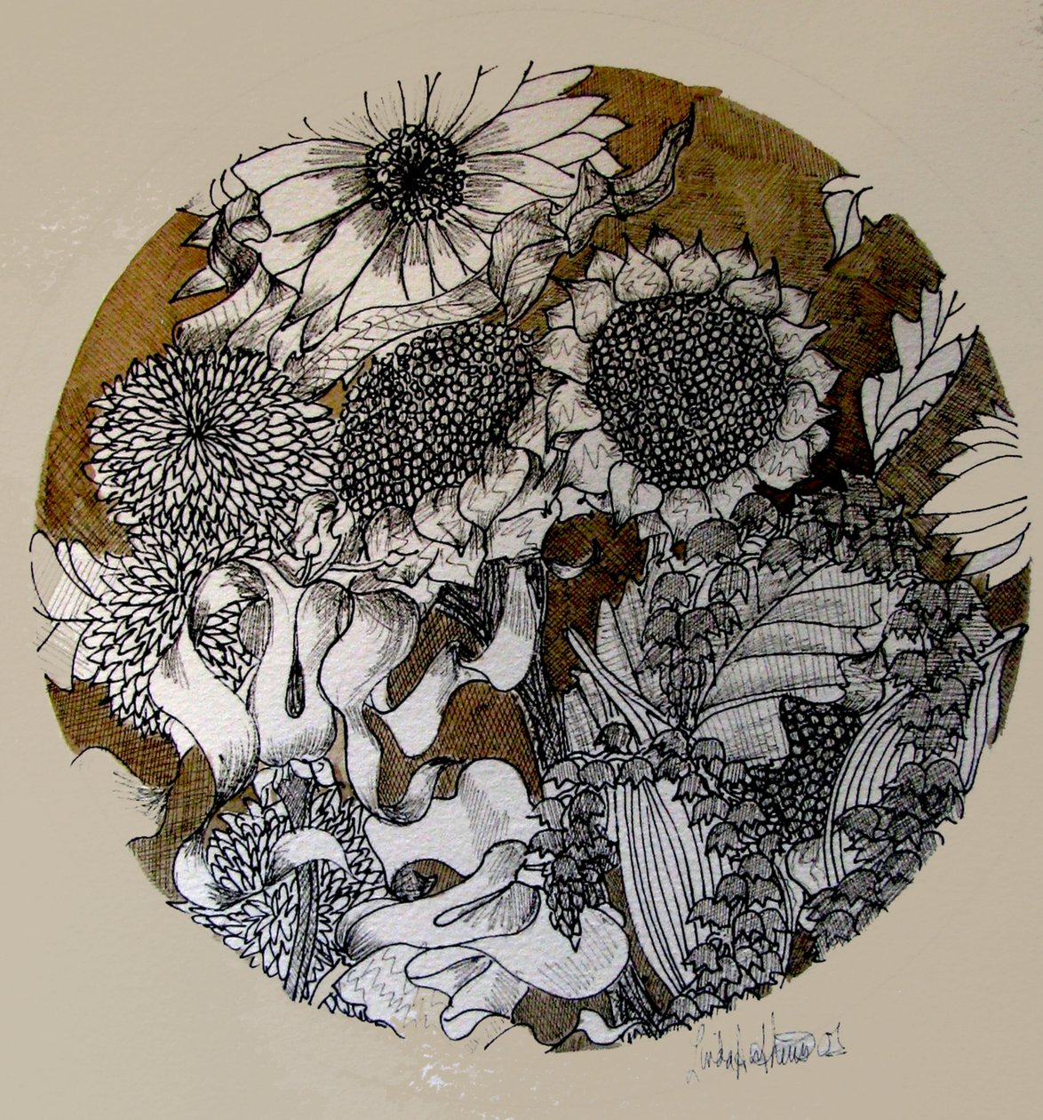 Desenho a tinta (Tinta, papel vegetal) de linda arthurs
