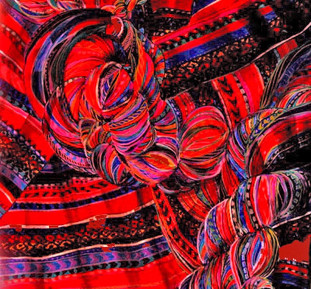 Rede vermelha, 2004 (técnica mista) de linda arthurs