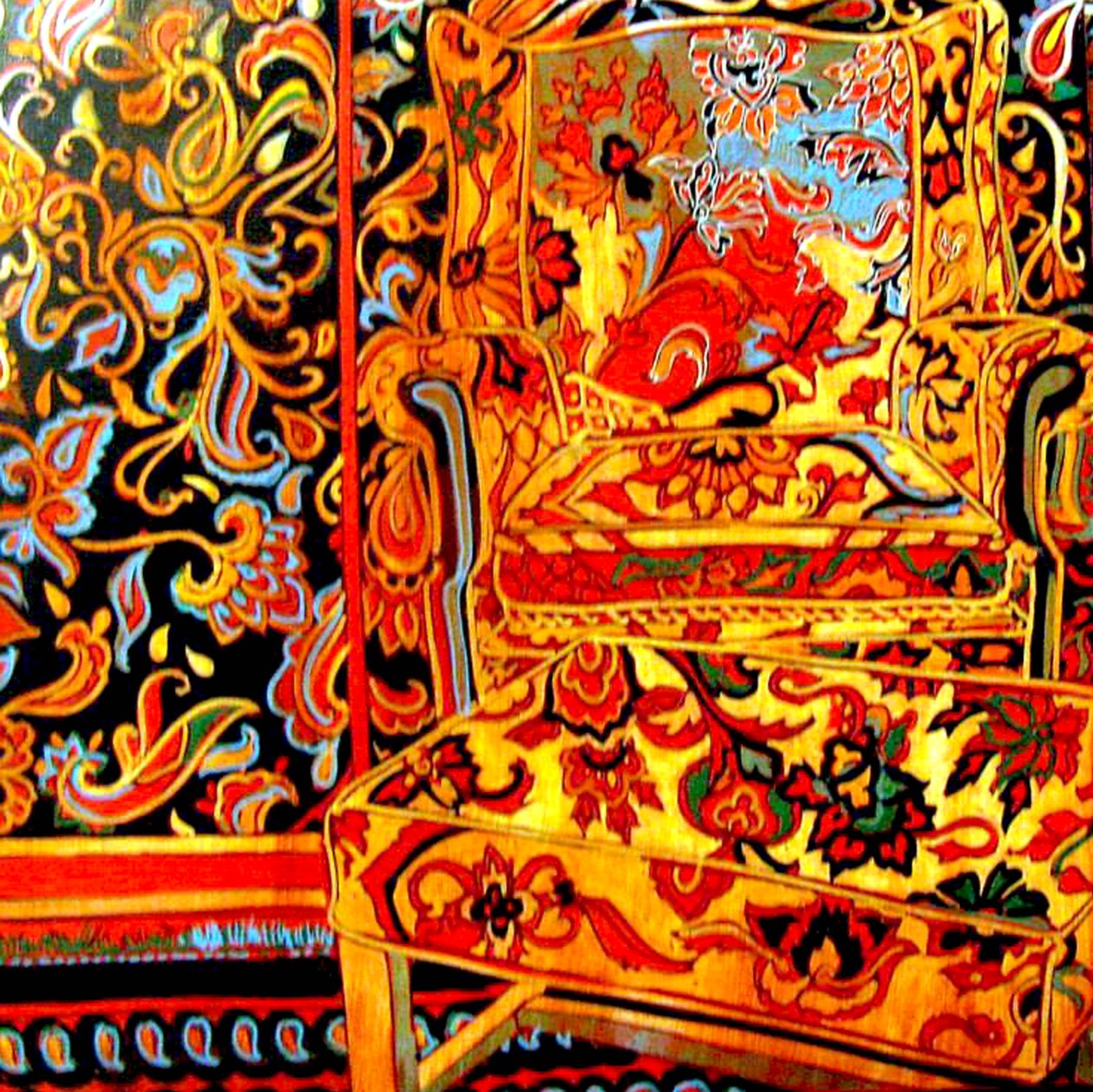 Quarto Suzani, 2011 (técnica mista) de linda arthurs