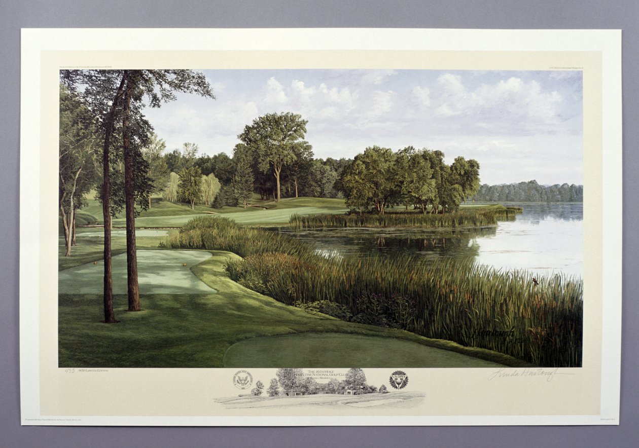 16º buraco, Hazeltine National Golf Club, Chaska, Minnesota, EUA, 1991 de Linda Hartough