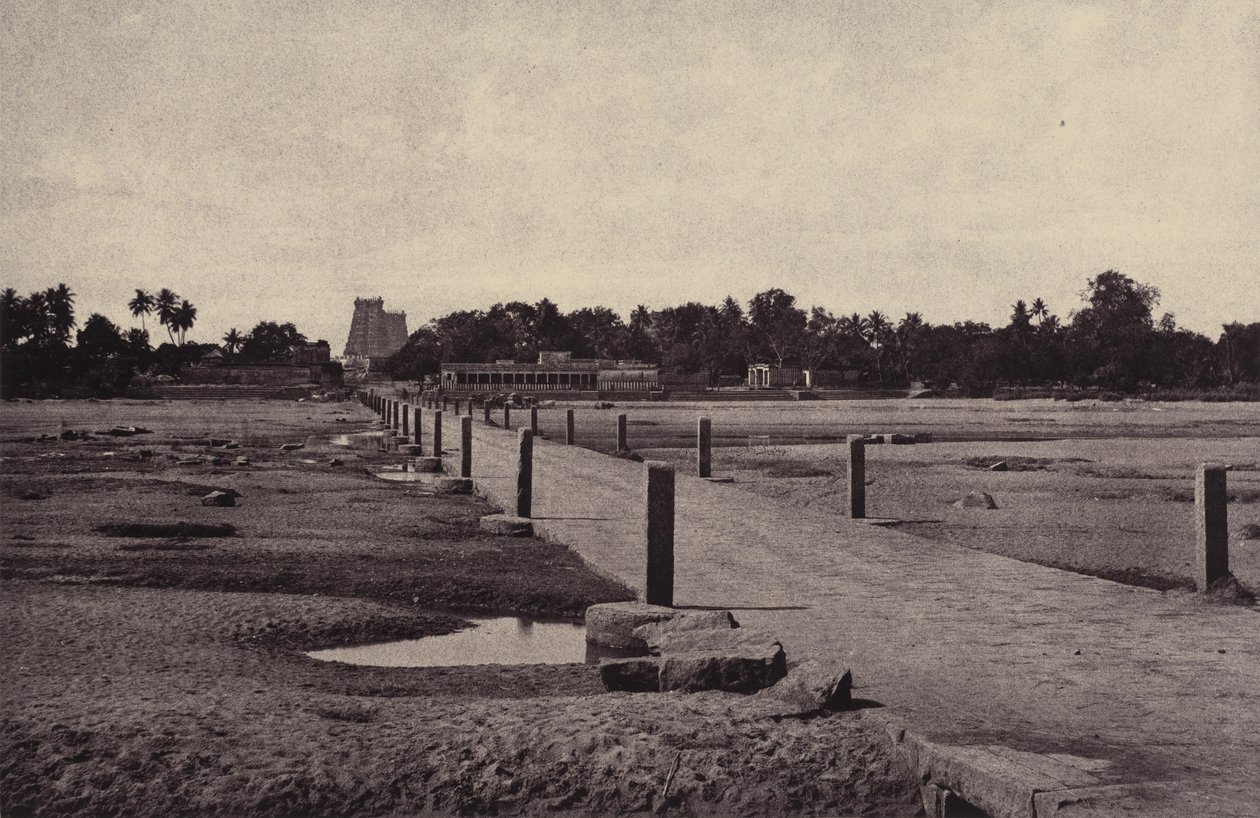 Madura: O rio Vygay, com Causeway, em frente a Madura de Linnaeus Tripe