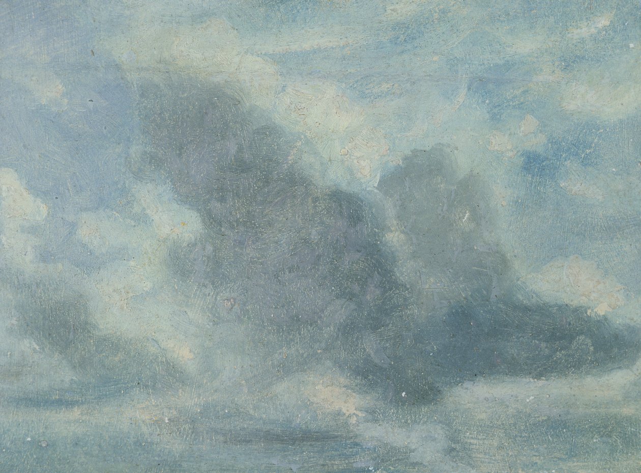 Estudo do Céu, c.1822 (óleo sobre papel a bordo) de Lionel Constable