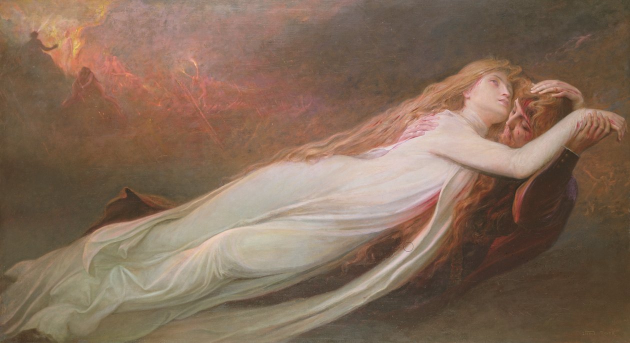 Francesca de Rimini e Paolo Malatesta, c.1890 de Lionel Noel Royer