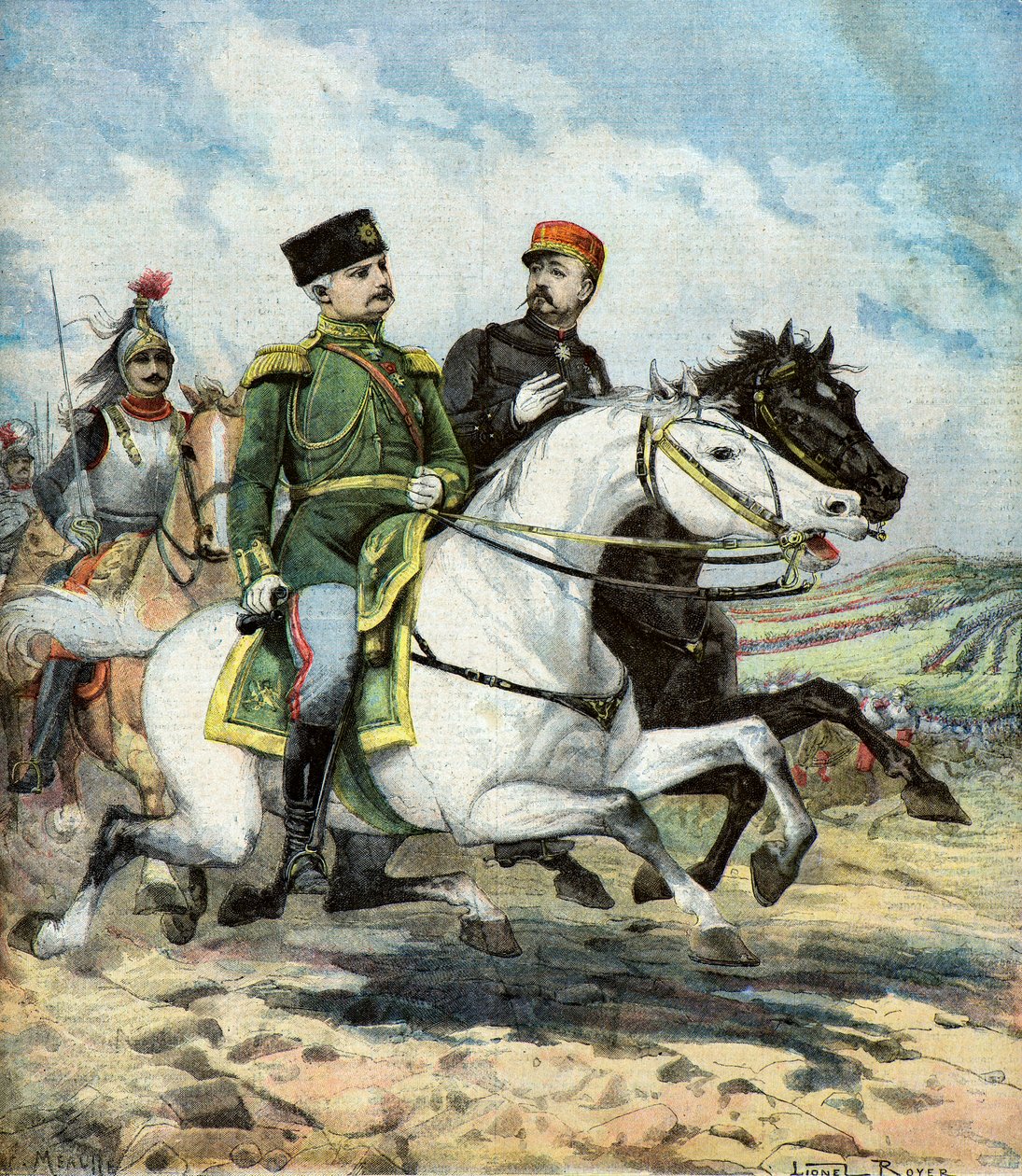 General francês Saussier e general russo Dragomiroff de Lionel Noel Royer