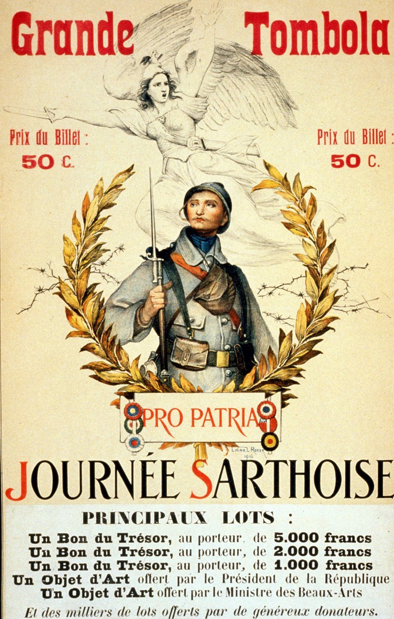 Grande sorteio: dia de sarthoise - poster, doente. por Lionel Royer (1852 -1926) de Lionel Noel Royer