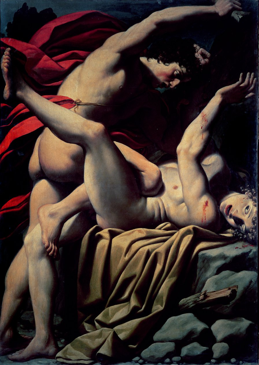 A Morte de Abel (óleo sobre tela) de Lionello Spada
