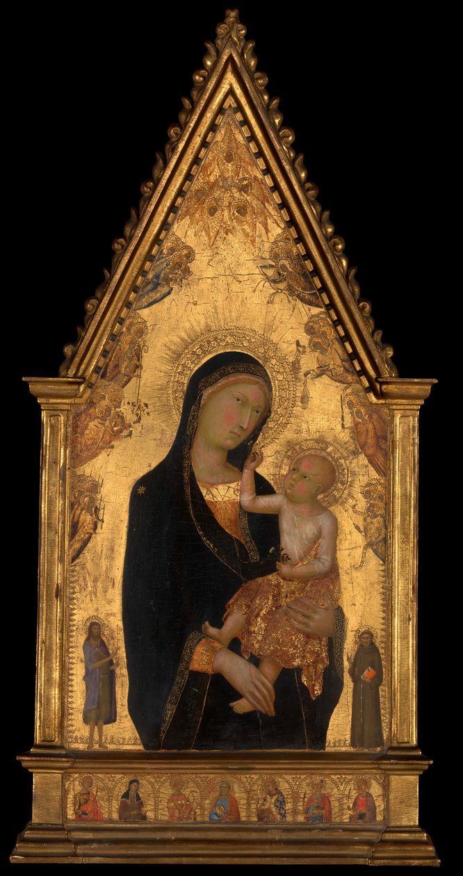 Madonna e Criança com Santos e Anjos, ca. 1350. de Lippo Memmi