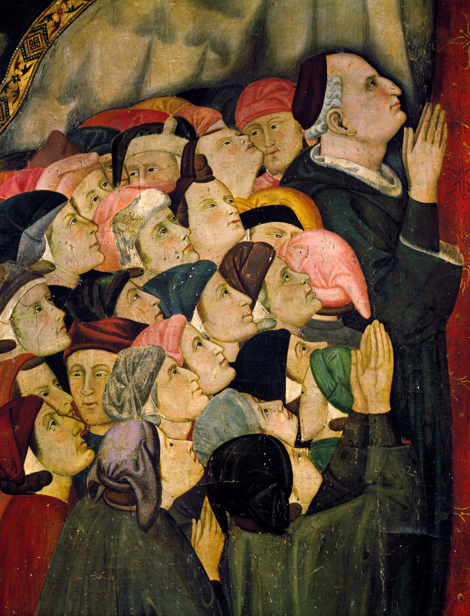 Virgem da Misericórdia, detalhe, c.1320 de Lippo Memmi