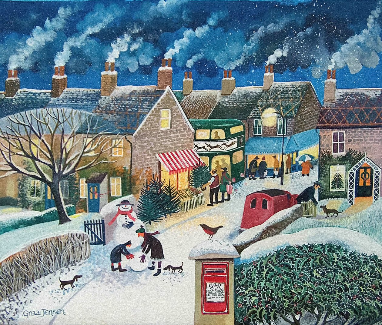 Post de Natal (tinta acrílica) de Lisa Graa Jensen