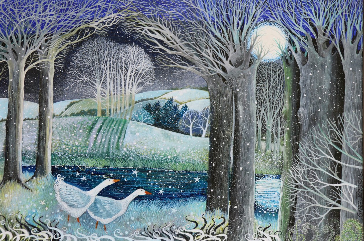 Rio Estrelado 2018 (acrílicos sobre papel) de Lisa Graa Jensen