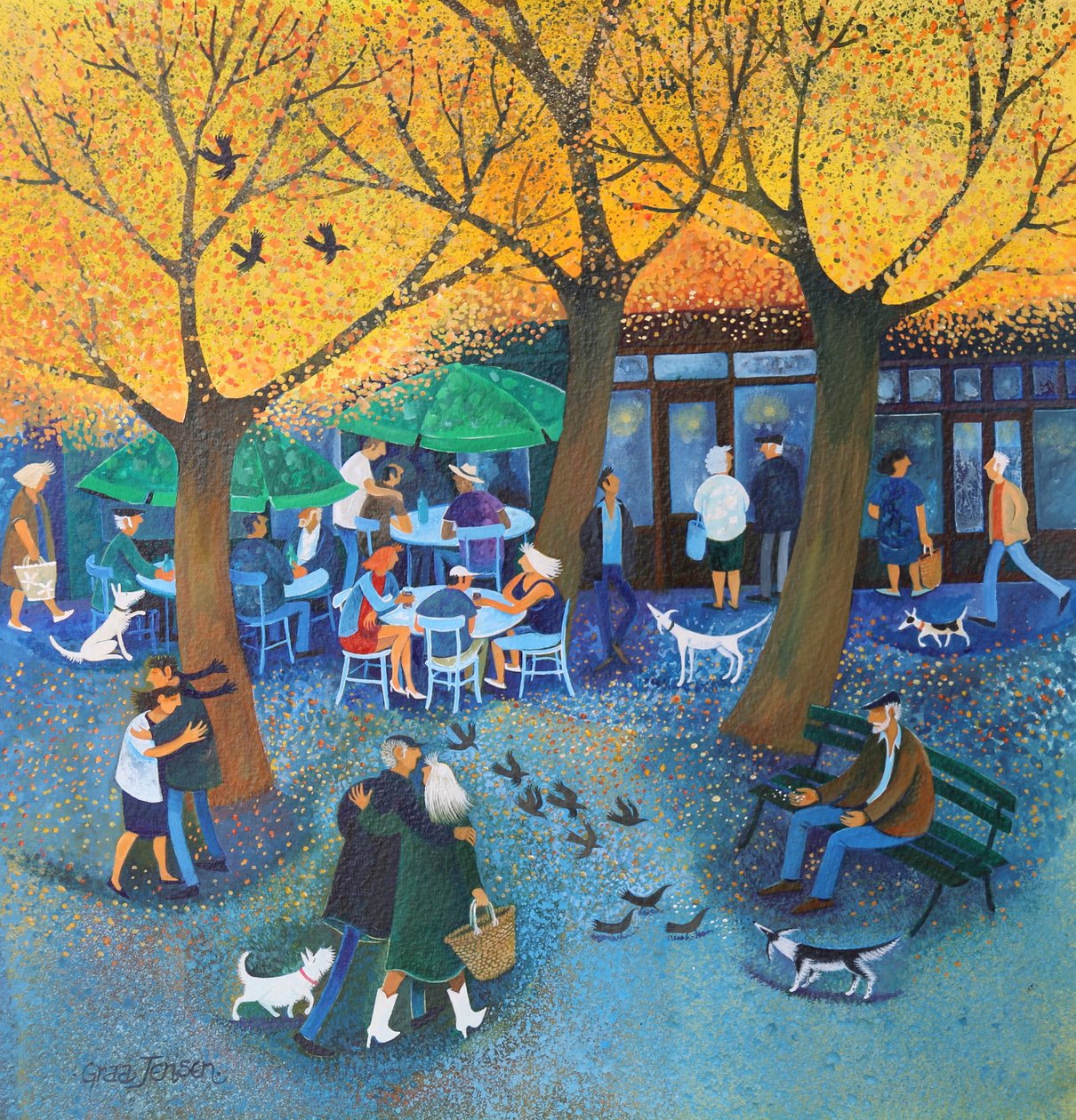 Apero Time 2016 (tintas acrílicas sobre papel) de Lisa Graa Jensen