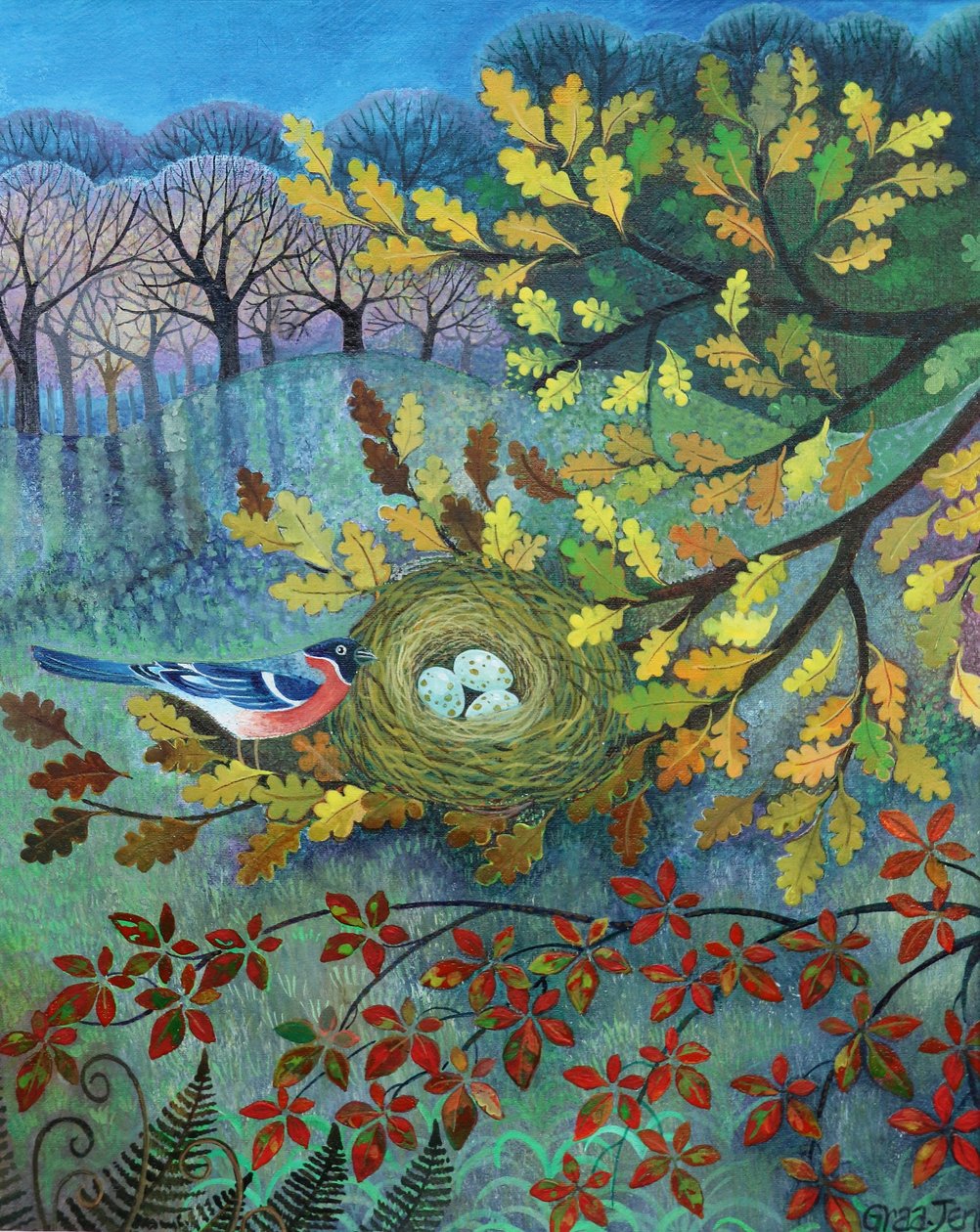 Touro, 2022 (acrílicos sobre linho) de Lisa Graa Jensen