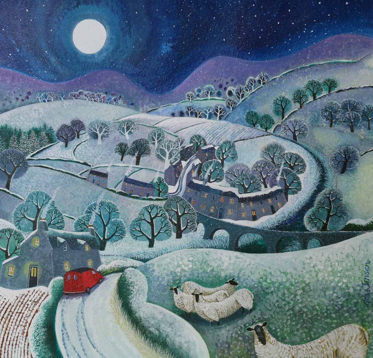 Primeiro Sprinkling, 2016, (tintas arylic no papel) de Lisa Graa Jensen
