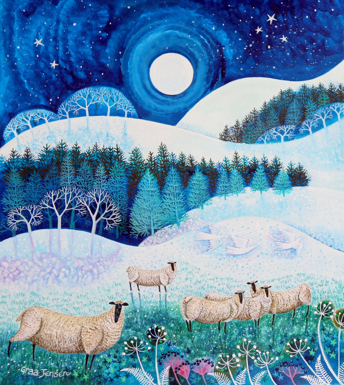 Ovelhas Frosty Sheep,2020 de Lisa Graa Jensen
