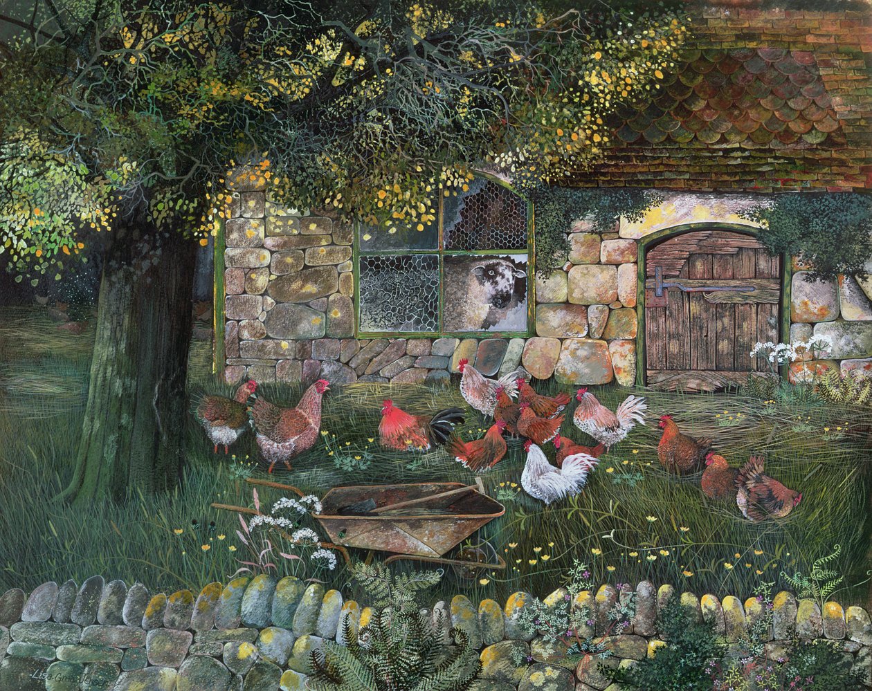 Hen House, 1988 (tintas, guache) de Lisa Graa Jensen