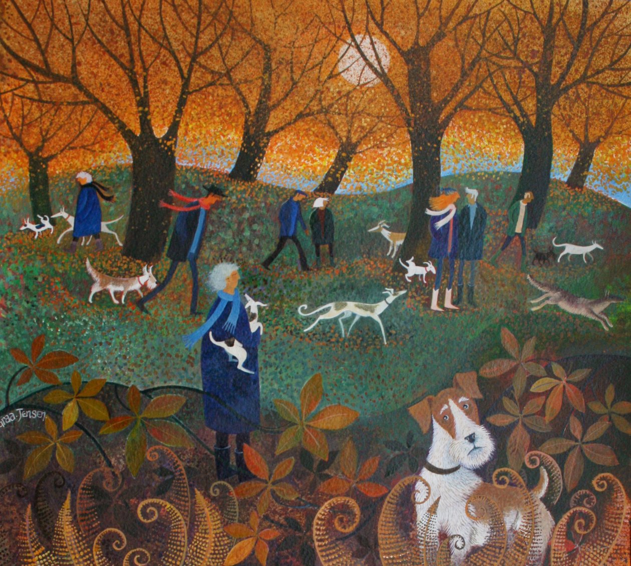 Hide and Seek, 2015, (tintas acrílicas sobre papel) de Lisa Graa Jensen