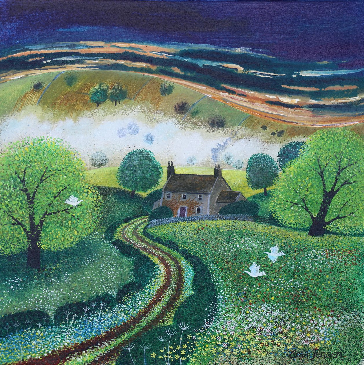Smoky Valley, 2024 (acrílico sobre tela) de Lisa Graa Jensen