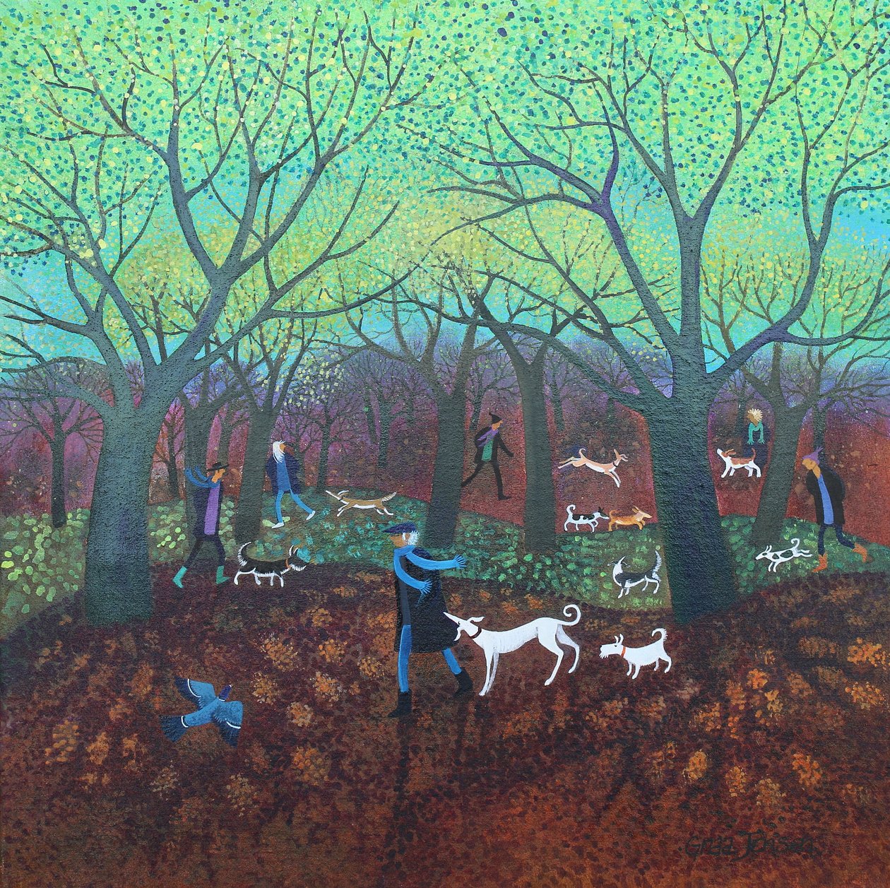 Passeio na primavera, 2024 (acrílico sobre tela) de Lisa Graa Jensen