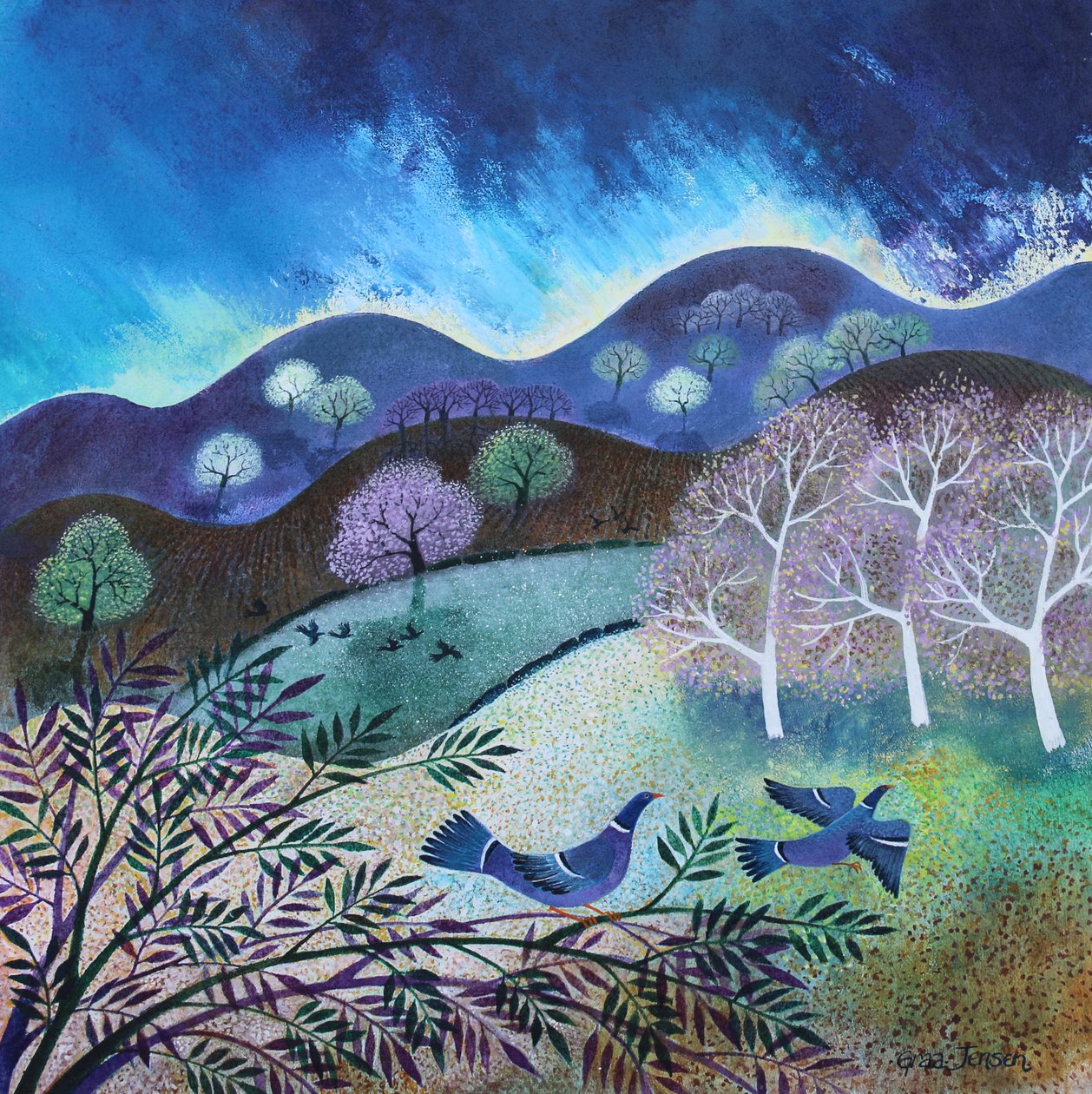 Taking Flight, 2023 (acrílicos sobre tela) de Lisa Graa Jensen