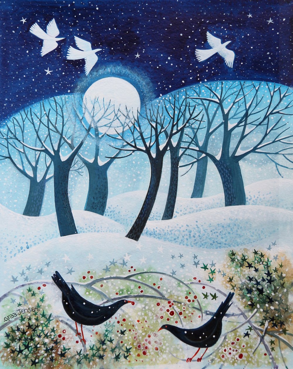 Winter Birds in the Snow, 2019 de Lisa Graa Jensen
