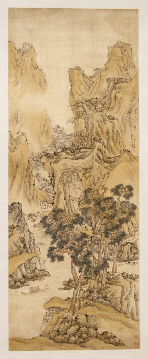 Primavera de flor de pêssego, 1650. de Liu Du