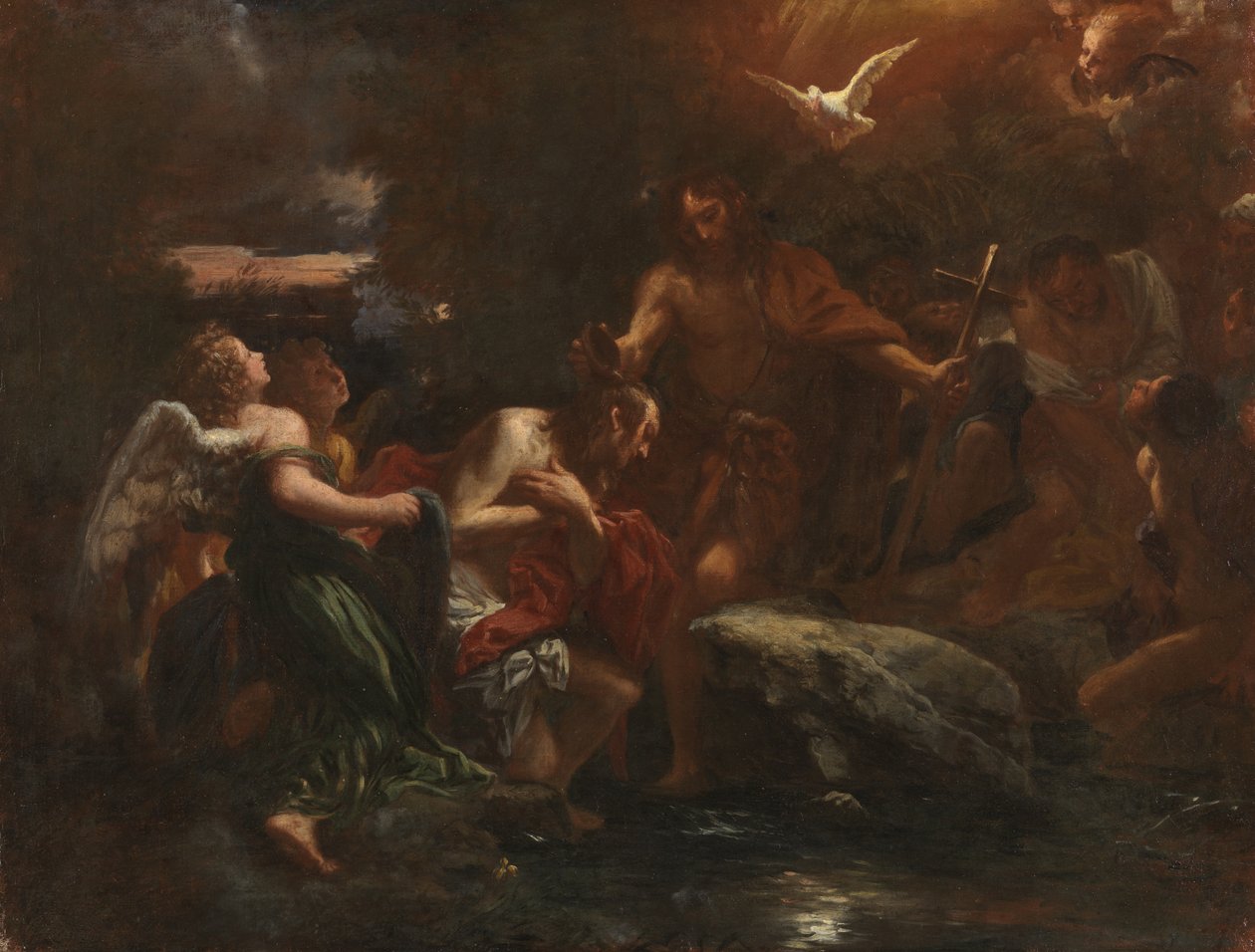 Batismo de Cristo, c.1673 de Livio Mehus