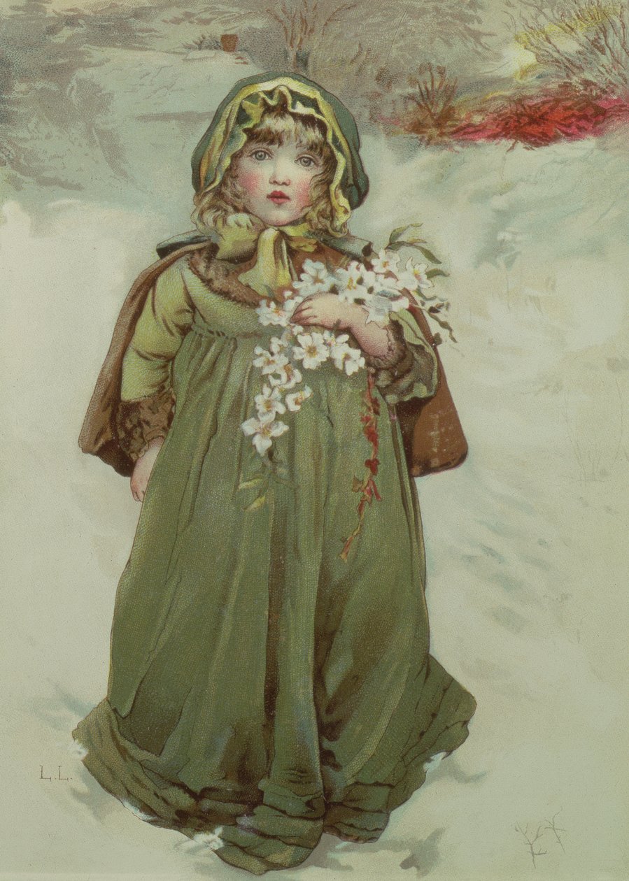 Frontispício das Rosas de Natal, 1880 de Lizzie Mack