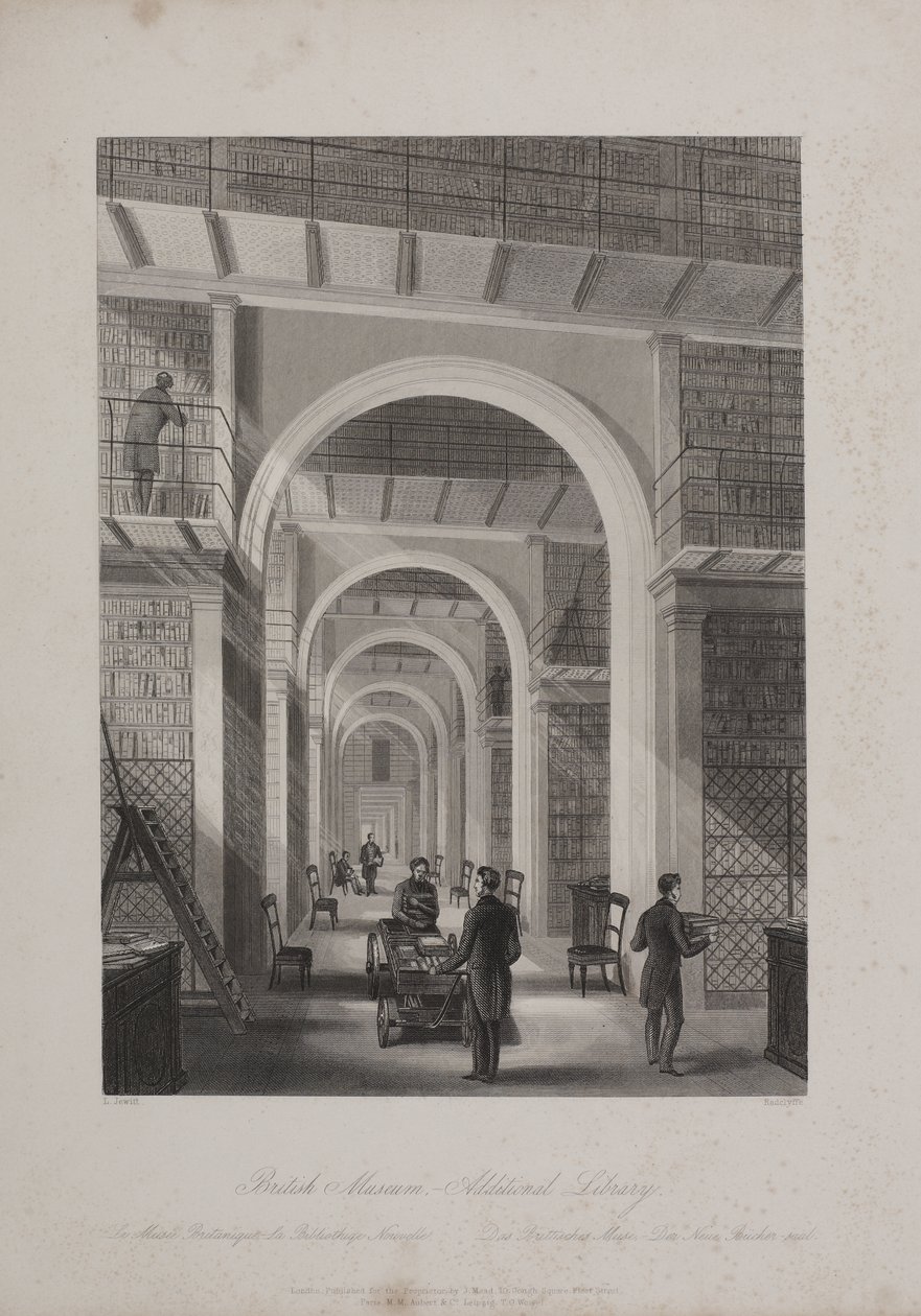 Museu Britânico, Holborn, c.1850 (gravura) de Llewellyn (after) Jewitt