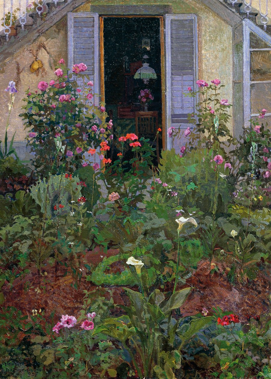 Tríptico ou Jardim em flor de Llewelyn Lloyd