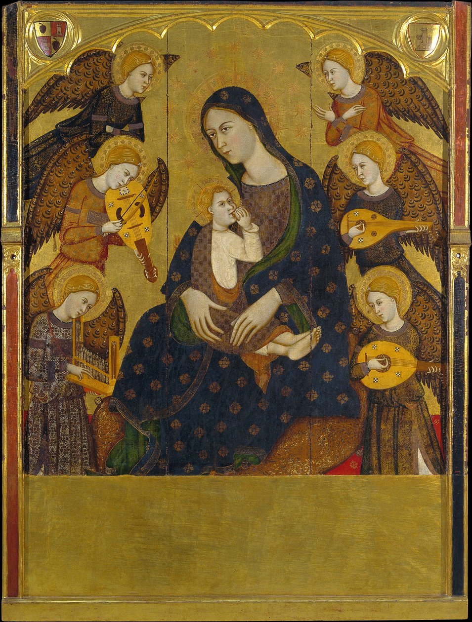 Virgem, mamar, a, criança de Llorenç Saragossà