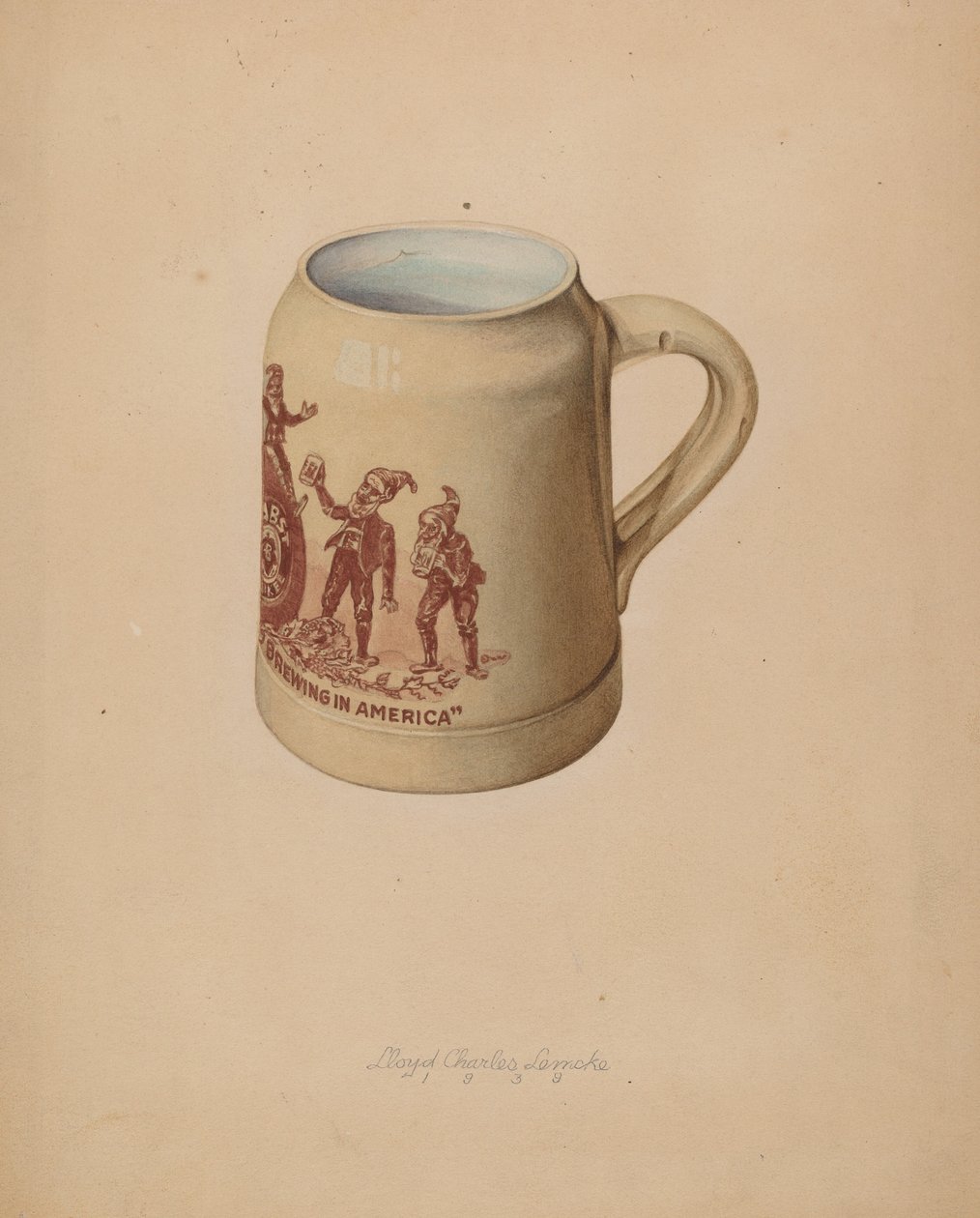 Caneca de Grés para Cerveja, 1939. de Lloyd Charles Lemcke