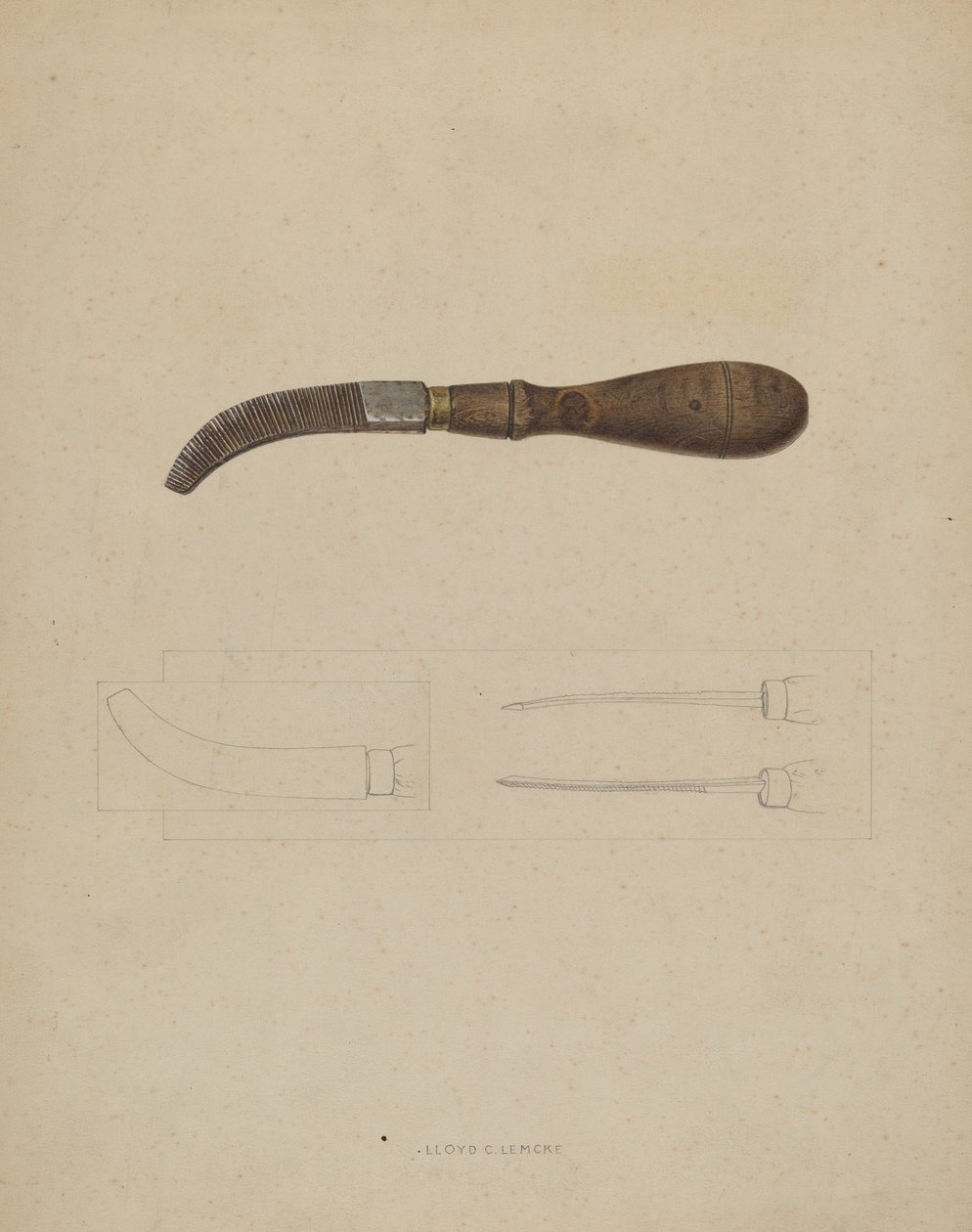 Arquivo Peg de Madeira, c. 1937. de Lloyd Charles Lemcke