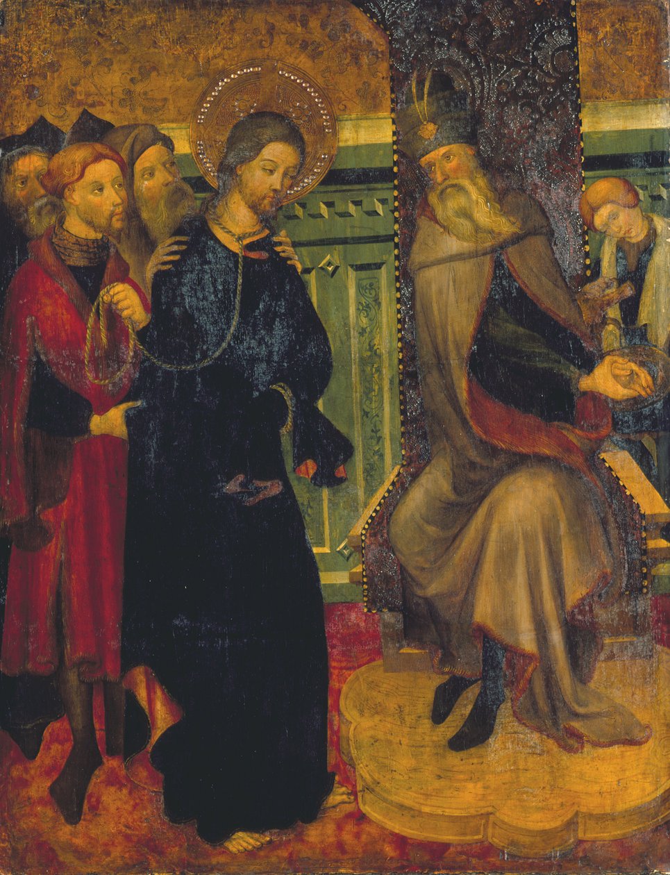 Cristo antes de Pilatos, c.1420-1425 (tempera no painel) de Lluís Borrassà