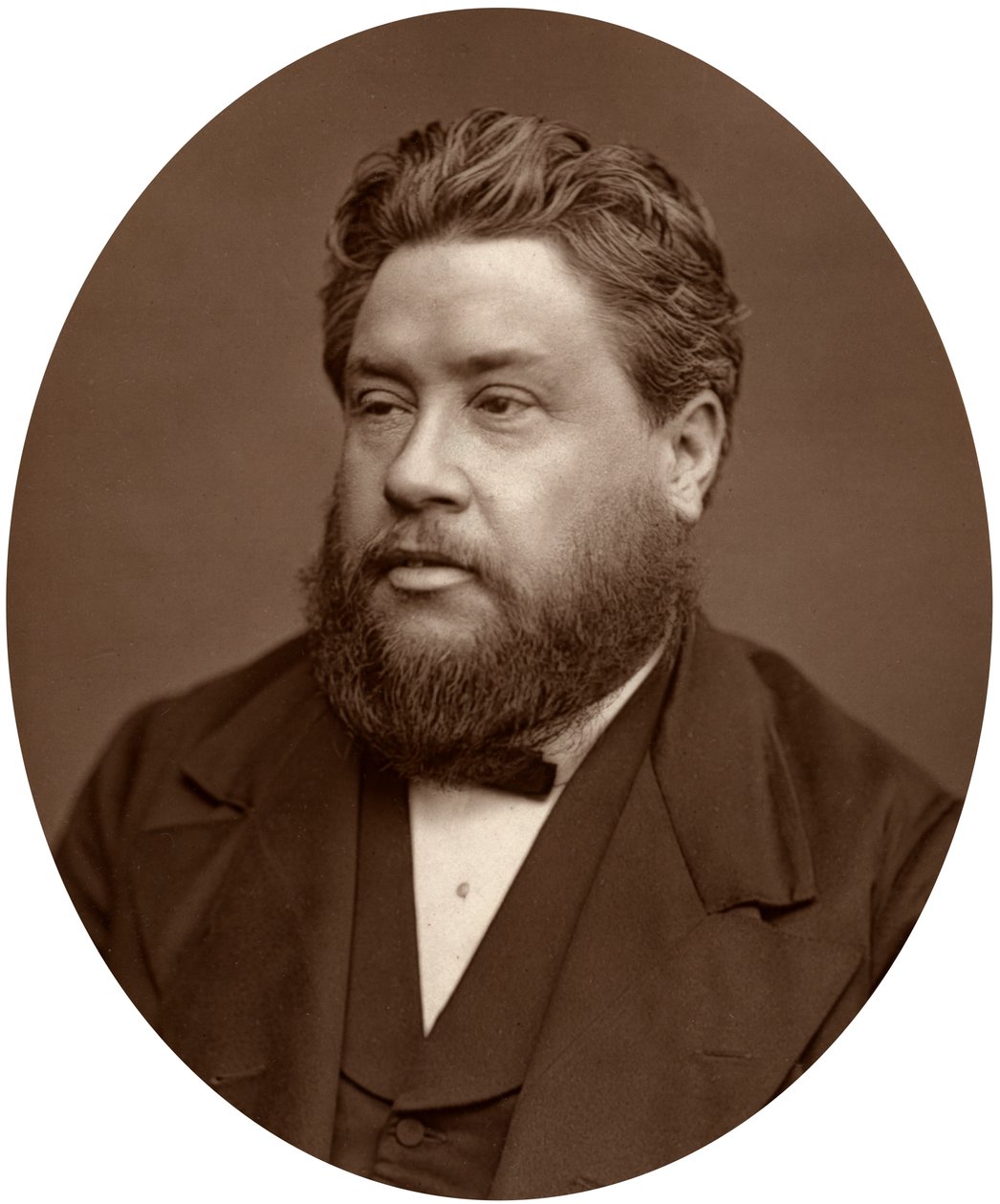 Reverendo Charles Haddon Spurgeon, pastor do Tabernáculo Metropolitano, 1880. de Lock and Whitfield
