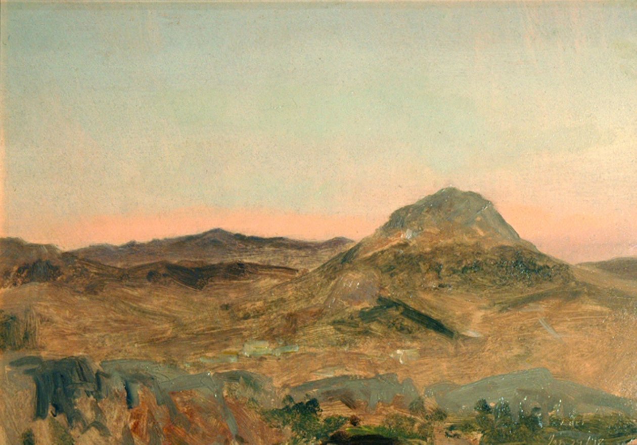 Pico de montanha grego no crepúsculo de Lockwood de Forest