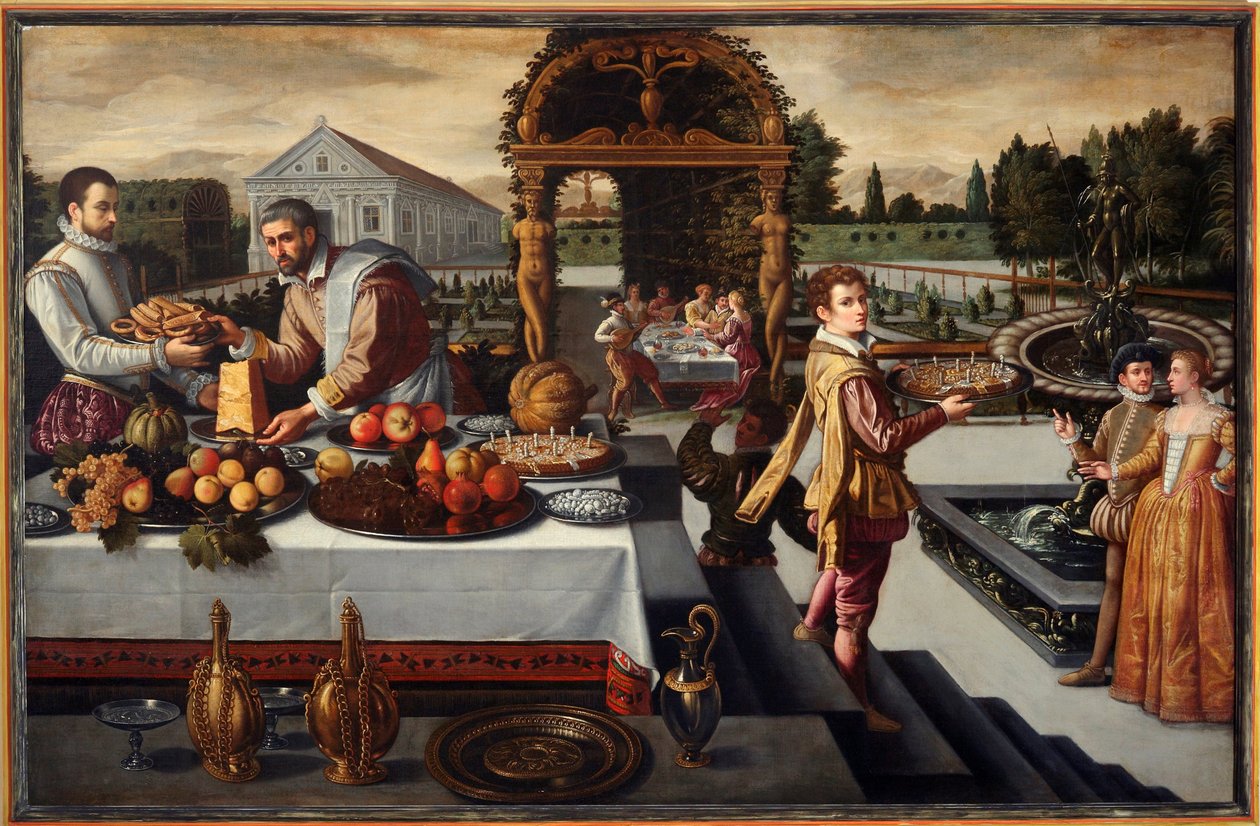 Banquete ao ar livre (Pintura, final do século XVI) de Lodewijk Toeput