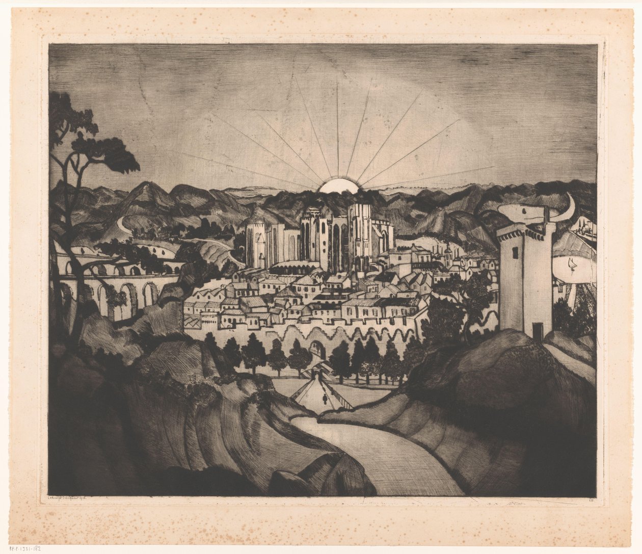 Avinhão (título original) de Lodewijk Schelfhout (signed by artist)
