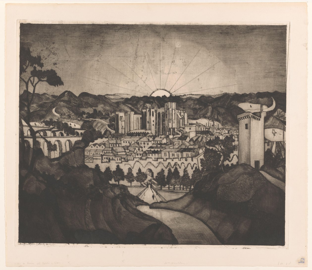 Avignon (título original) de Lodewijk Schelfhout (signed by artist)