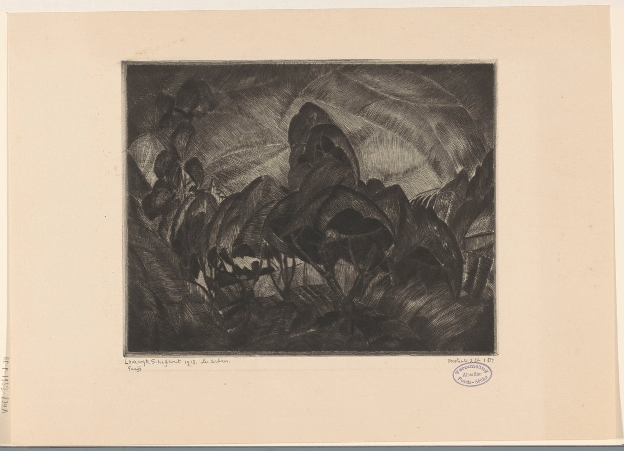 Paisagem montanhosa com árvores
Les Arbres (título original sobre o objecto) de Lodewijk Schelfhout (signed by artist)