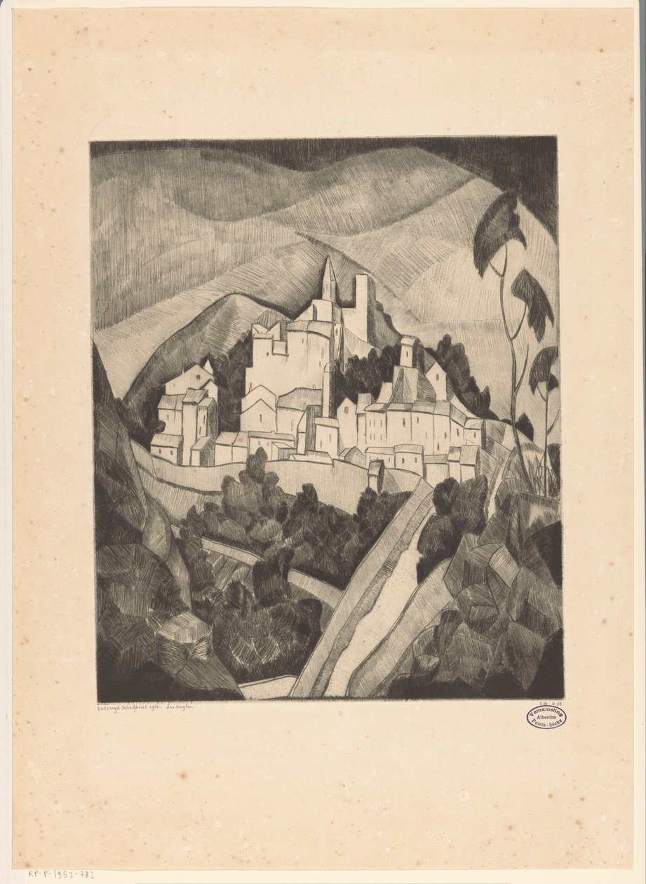 Les Angles I (título original sobre o objecto) de Lodewijk Schelfhout (signed by artist)