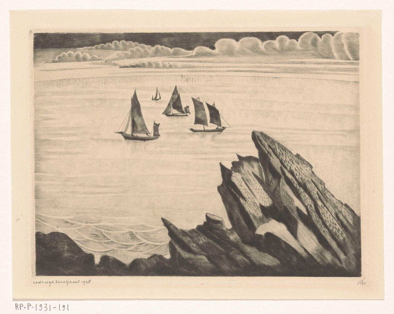 Navios à vela ao largo da costa bretã
Un soir en Bretagne (título original) de Lodewijk Schelfhout (signed by artist)