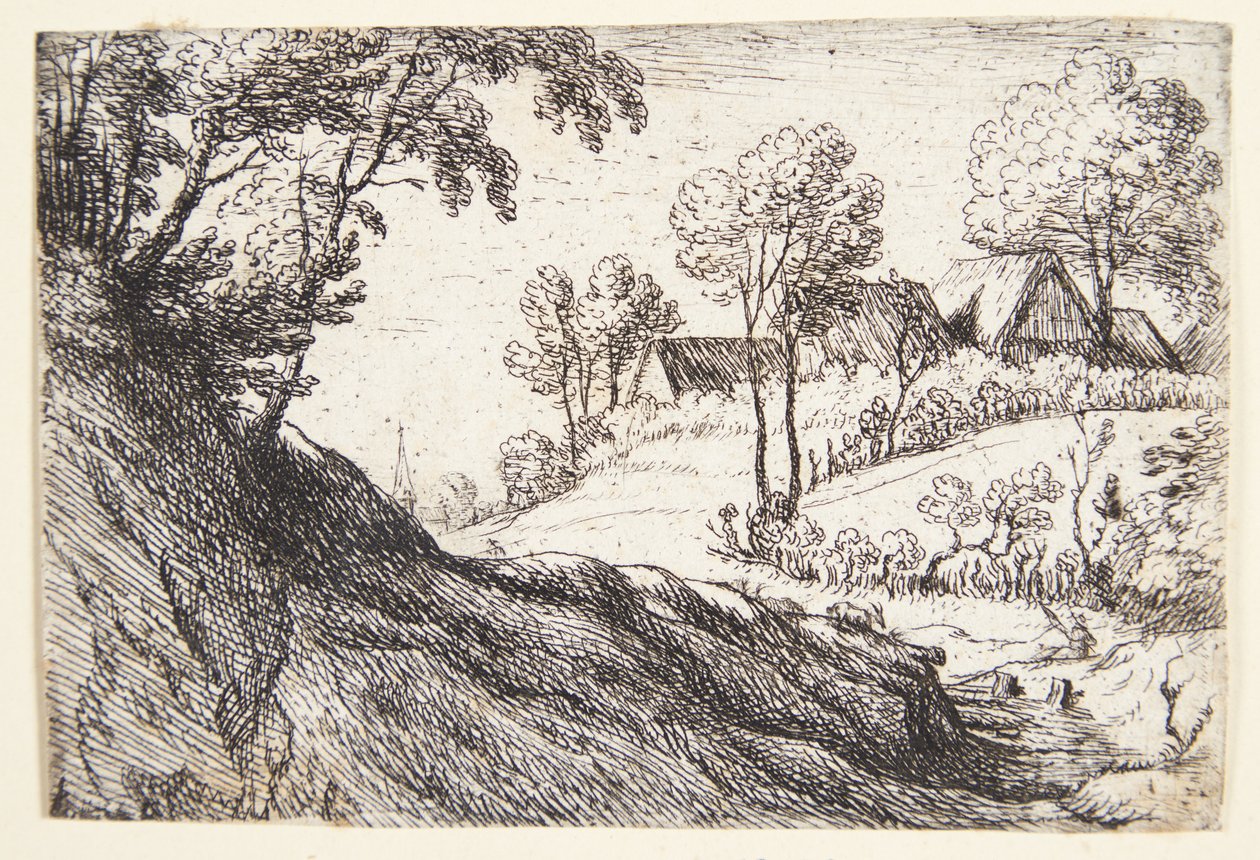 Aldeia no topo de uma colina de Lodewijk de Vadder