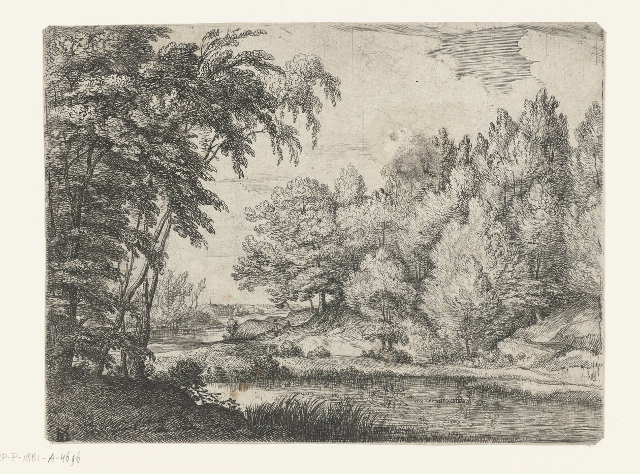 Paisagem com um rio sinuoso de Lodewijk de Vadder